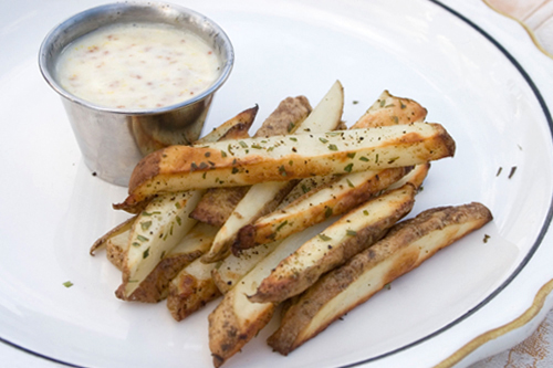 Baked Fries and Honey Mustard
